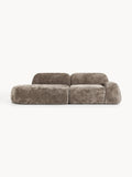 Wolke Modular Teddy Bouclé-Chaise (3-seater) — Taupe