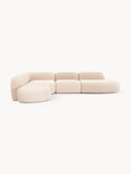 Wolke Modular Bouclé-XL Corner Sofa with Chaise Longue — Off-White