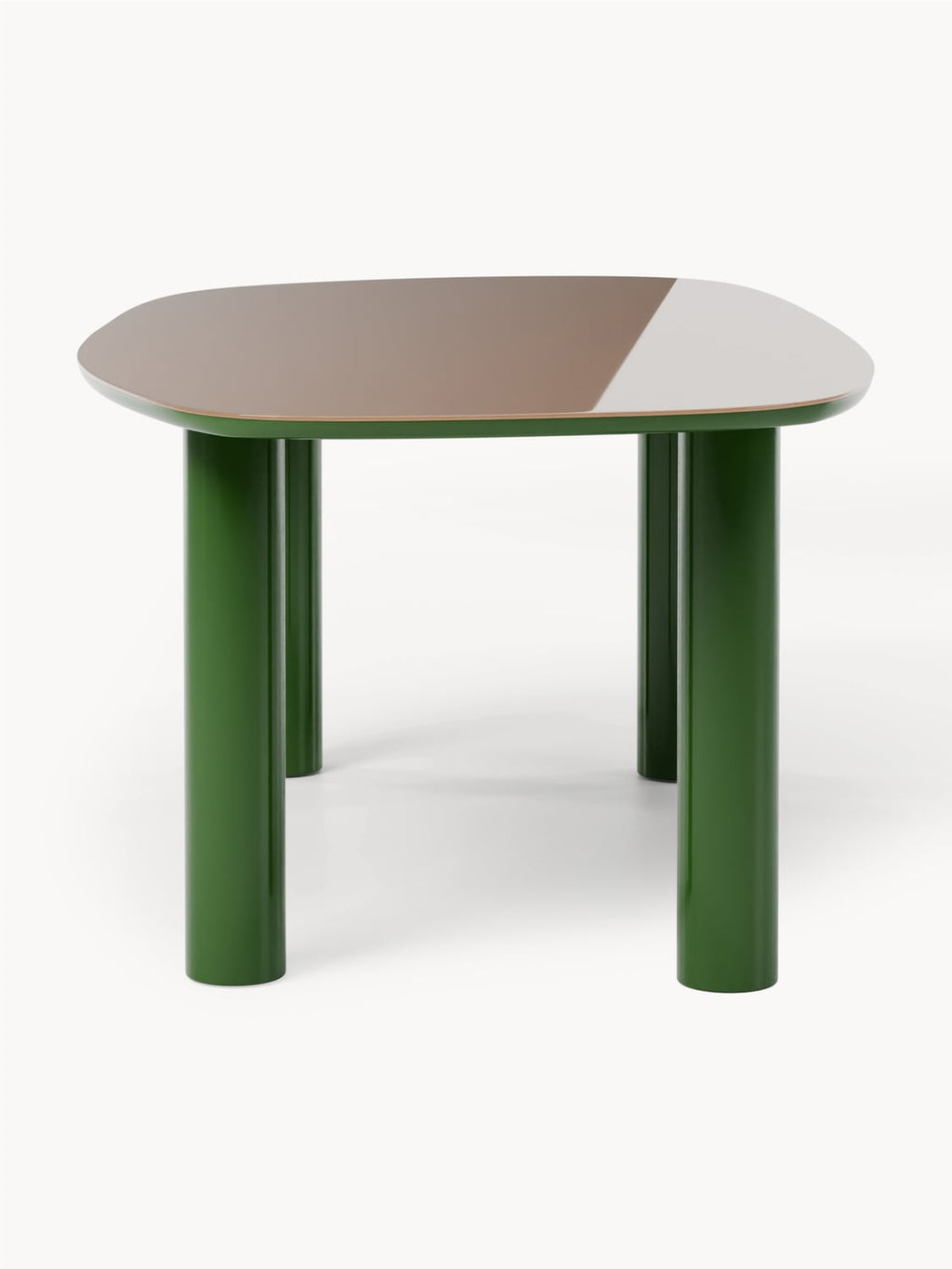 Beni Organic Dining Table with Glass Top, 200 x 110 cm — Sage