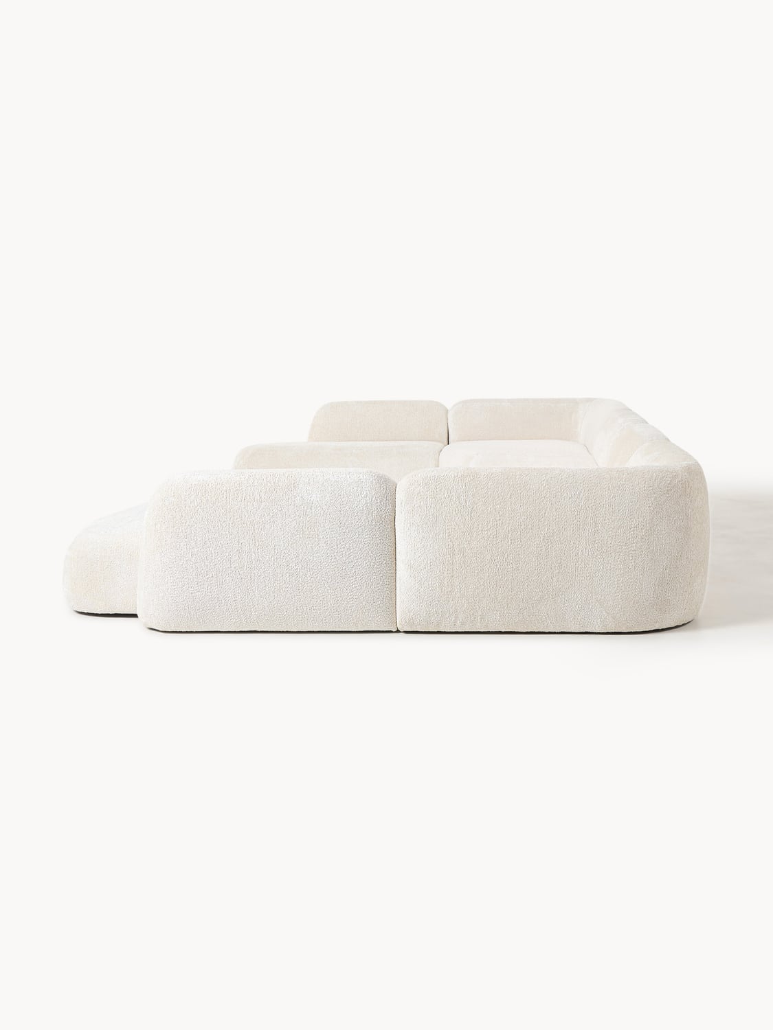 Wolke XL Modular Teddy Bouclé Sofa — Off-White