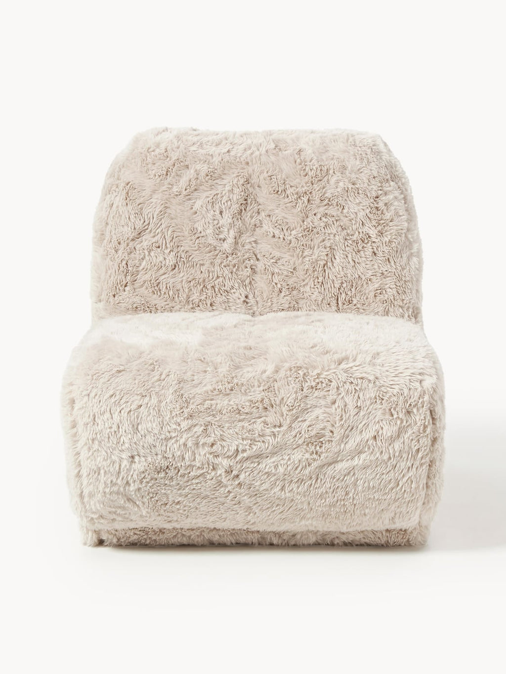 Emie Lounge Chair in Faux Fur — Beige