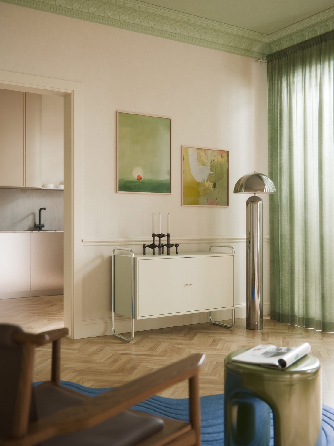 Robyn Metal-Sideboard — Sand Beige