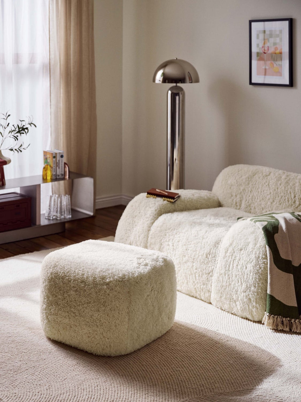 Wolke Sofa Ottoman in Teddy