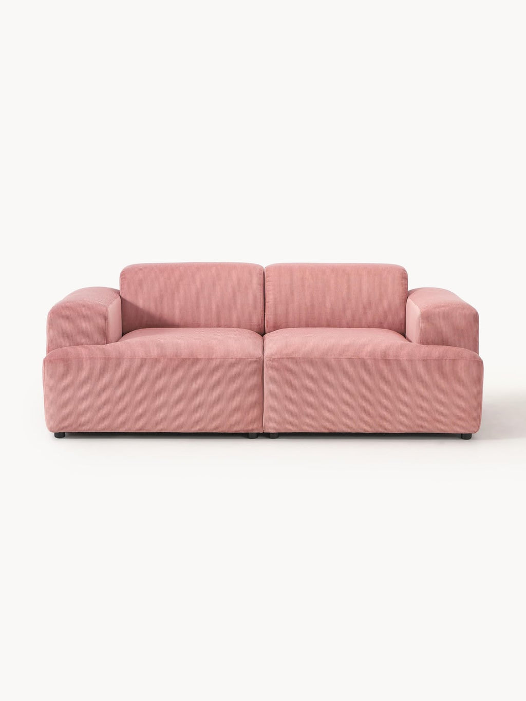 Melva Corduroy-Sofa (2-seater) — Warm Grey
