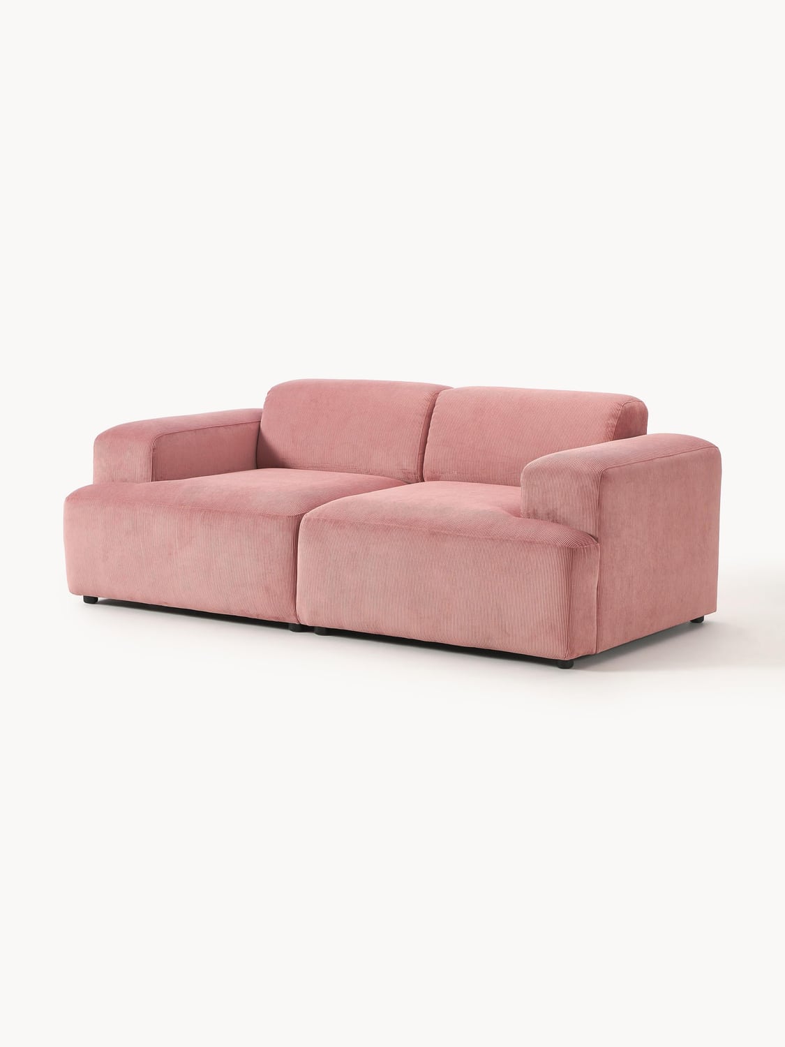 Melva Corduroy-Sofa (2-seater) — Warm Grey