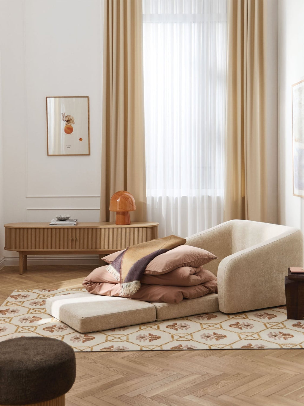 Eliot Sleeper Chair — Beige
