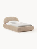 Alba Single Bed in Teddy Bouclé — Oatmeal