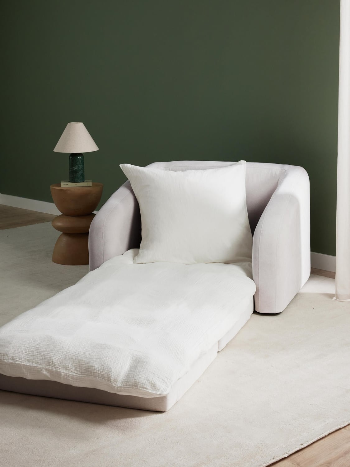Eliot Sleeper Chair — Sand Beige
