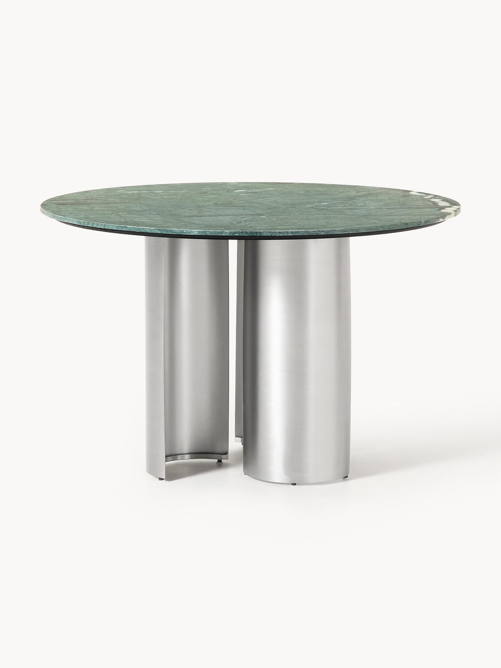 Noam Round Dining Table with Marble Table Top, Ø 120 cm — Sage
