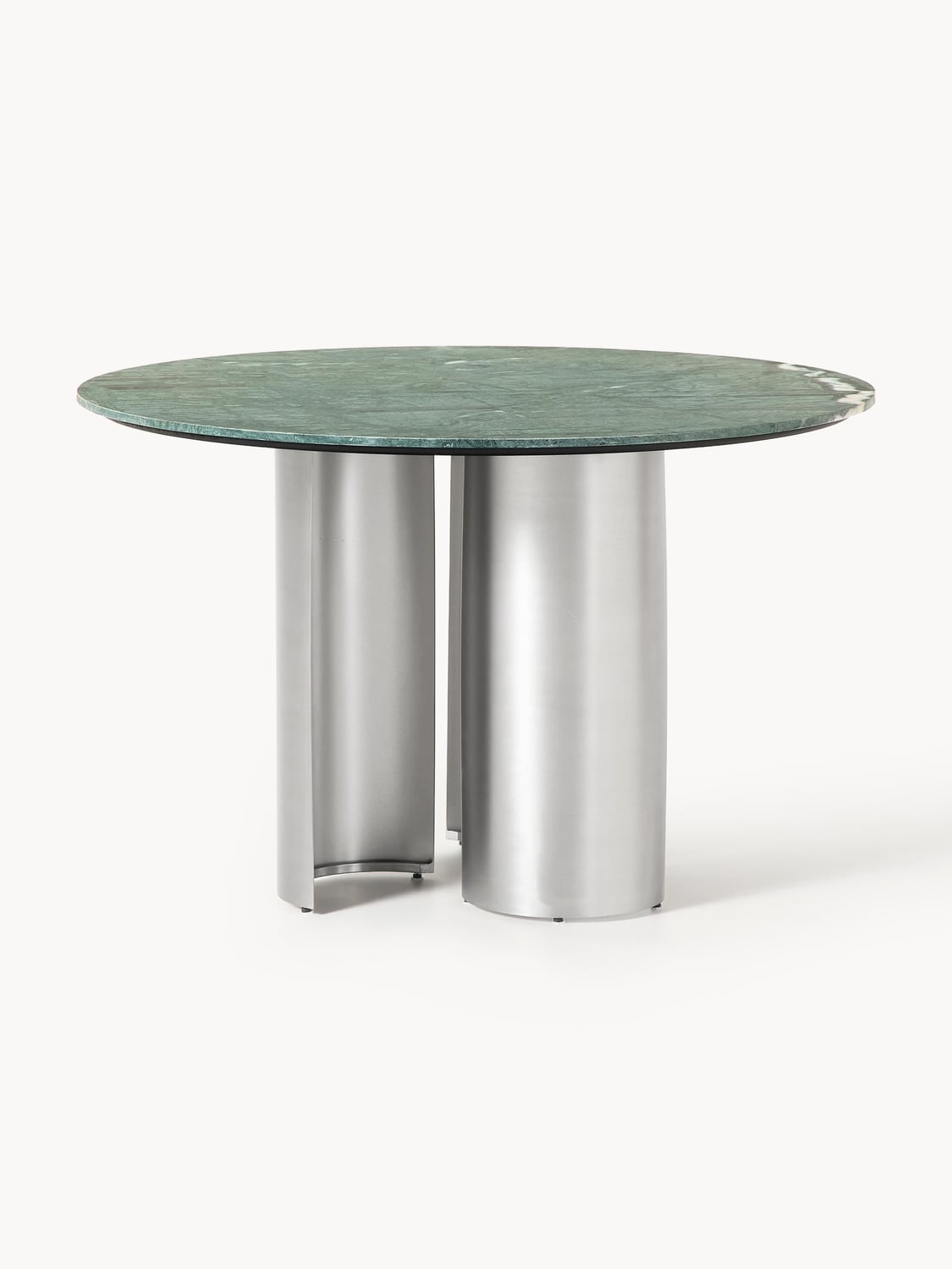 Noam Round Dining Table with Marble Table Top, Ø 120 cm — Sage