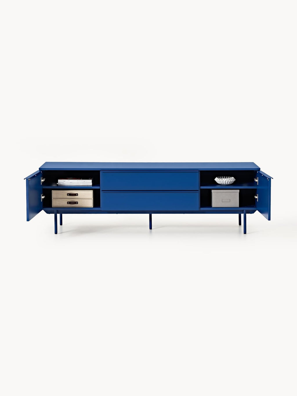 Elona Wood-Lowboard — Blue