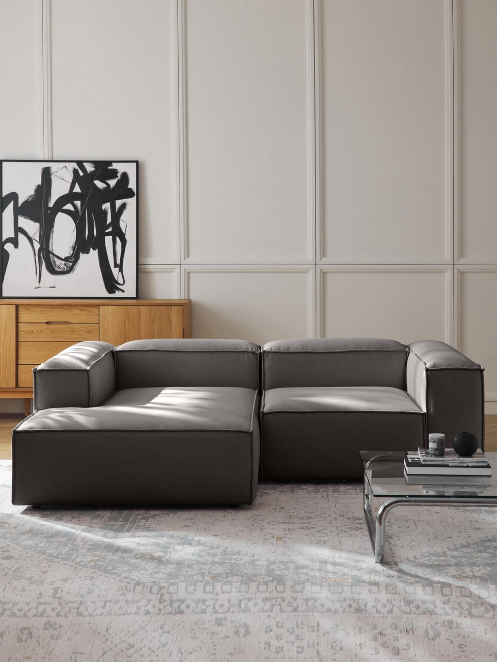 Lennon Modular Corner Sofa (2-seater) — Dark Grey
