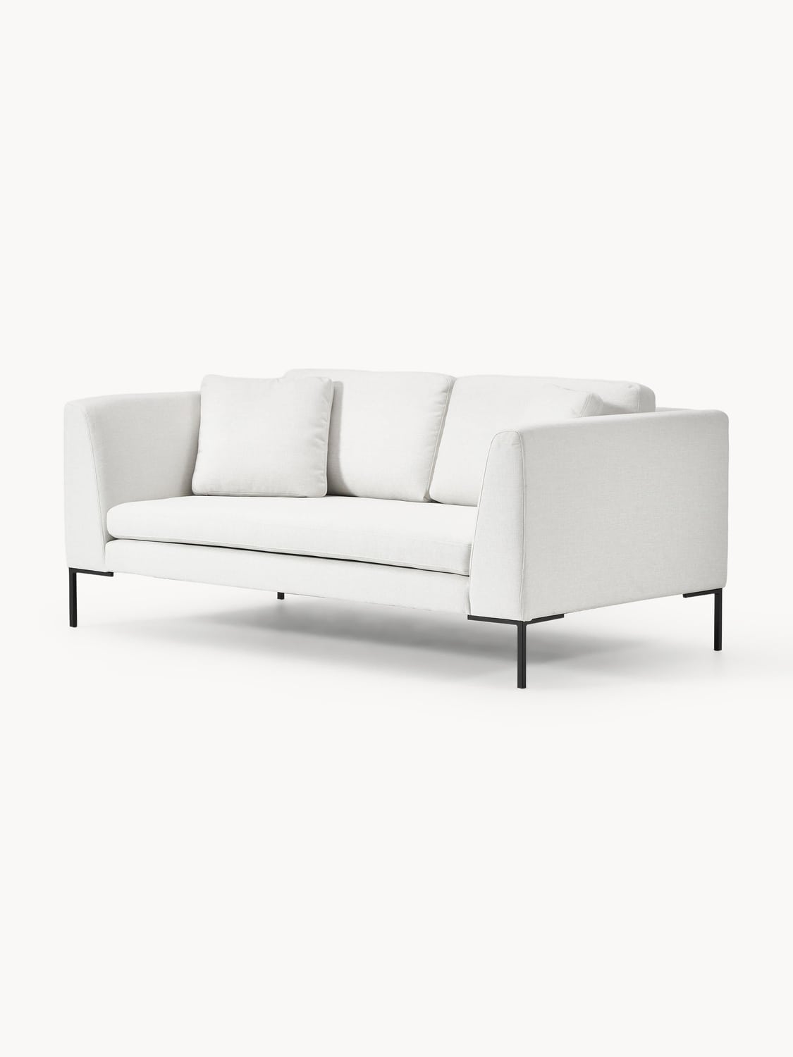 Emma Sofa (3-seater) with Metal Legs — Off-White