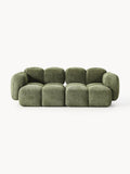 Tayla Modular Sofa (3-seater) in Teddy Bouclé — Olive