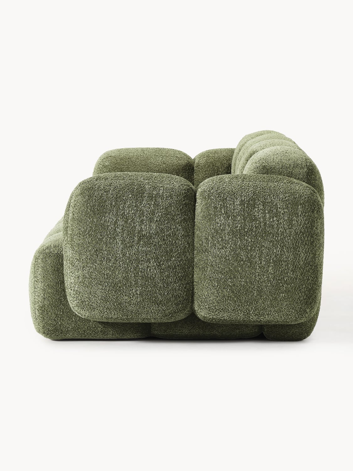 Tayla Modular Sofa (3-seater) in Teddy Bouclé — Olive
