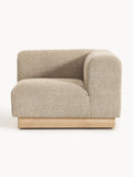 Natalie Corner Module in Teddy Bouclé — Warm Grey
