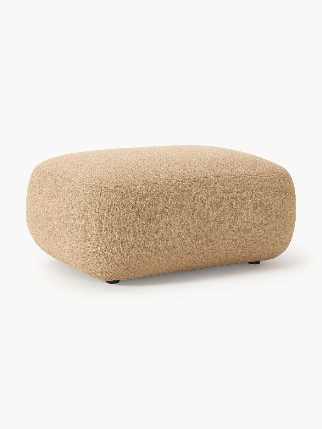 Sofia Bouclé Ottoman — Warm Grey