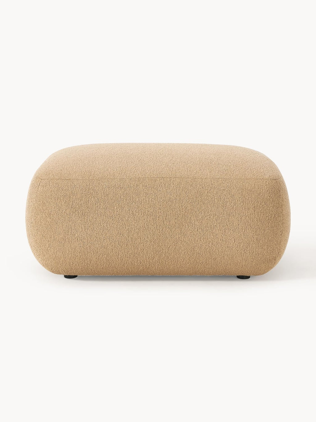 Sofia Bouclé Ottoman — Warm Grey