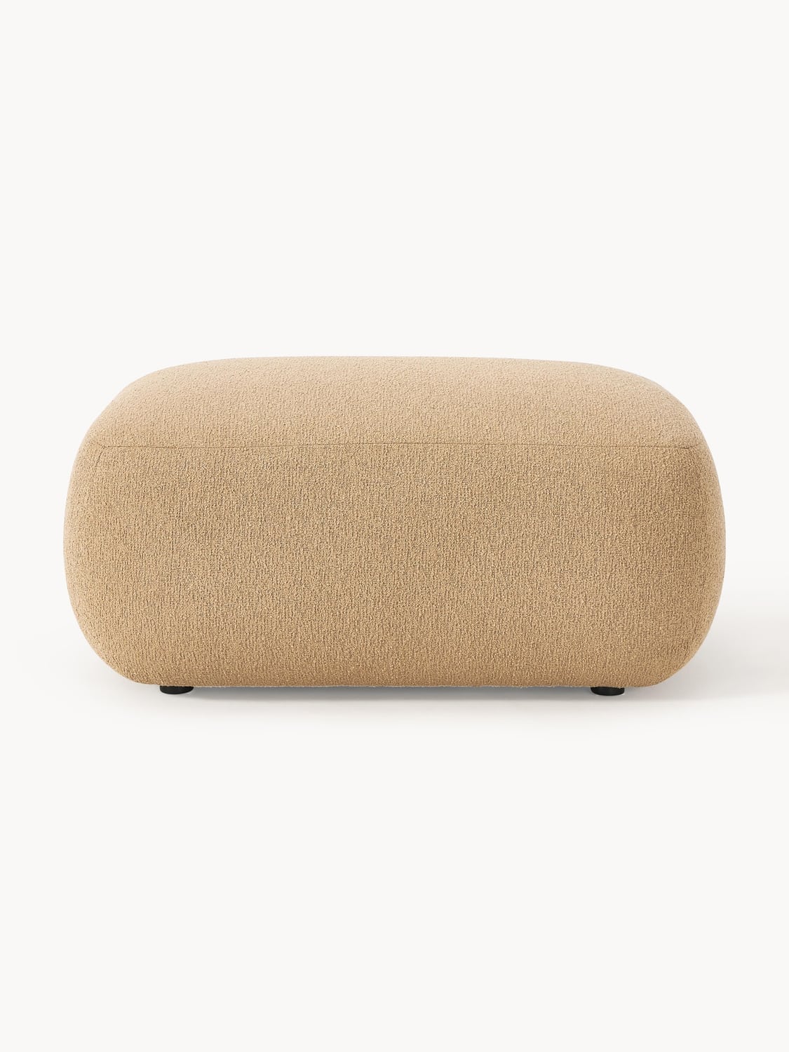 Sofia Bouclé Ottoman — Warm Grey