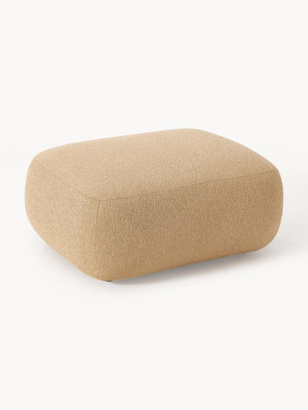 Sofia Bouclé Ottoman — Warm Grey