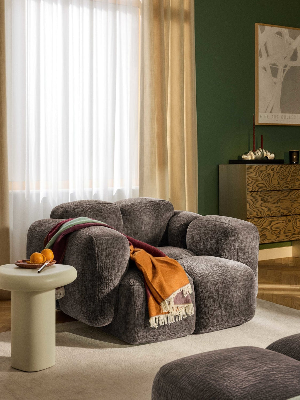 Tayla Lounge Chair — Dark Grey
