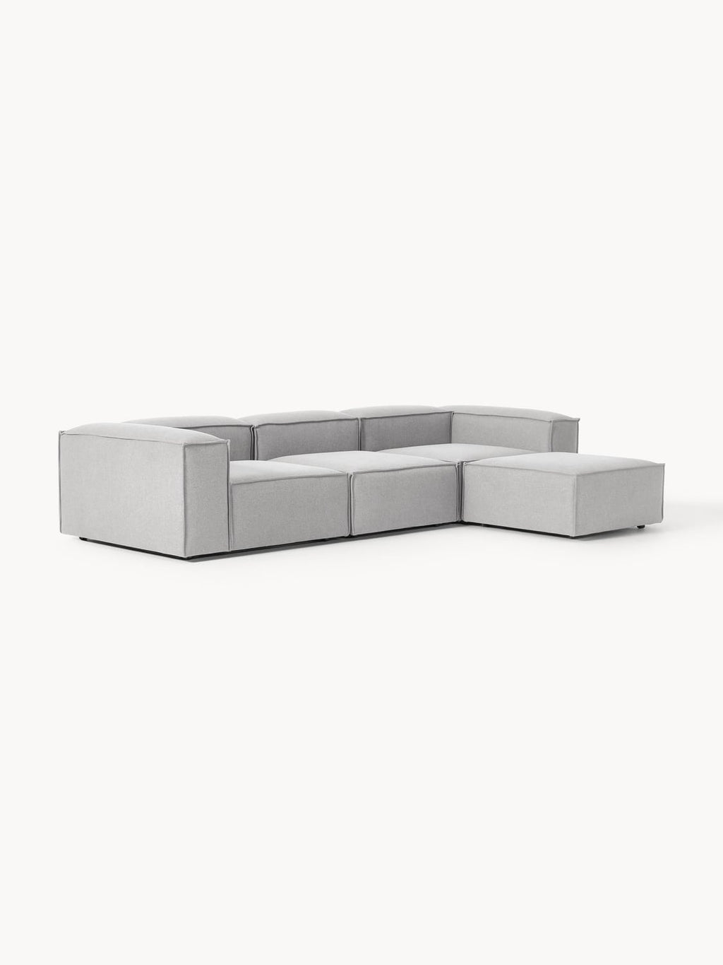 Lennon Modular Sofa (4-seater) with Ottoman (left/right) — Oatmeal