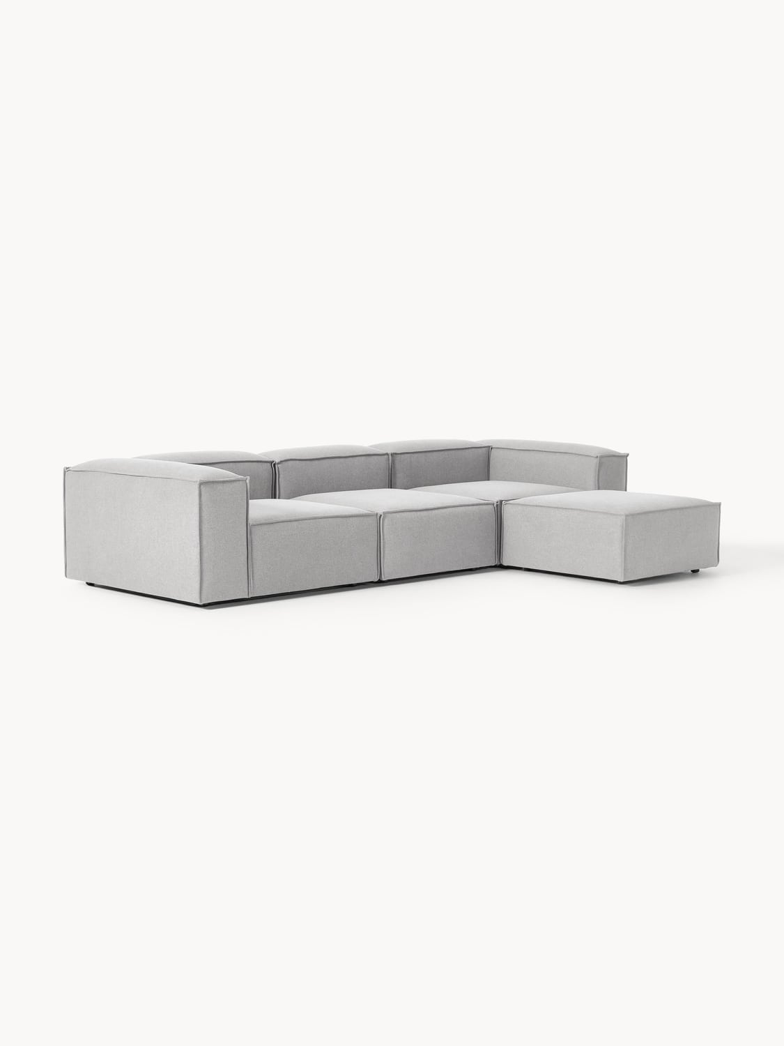 Lennon Modular Sofa (4-seater) with Ottoman (left/right) — Oatmeal
