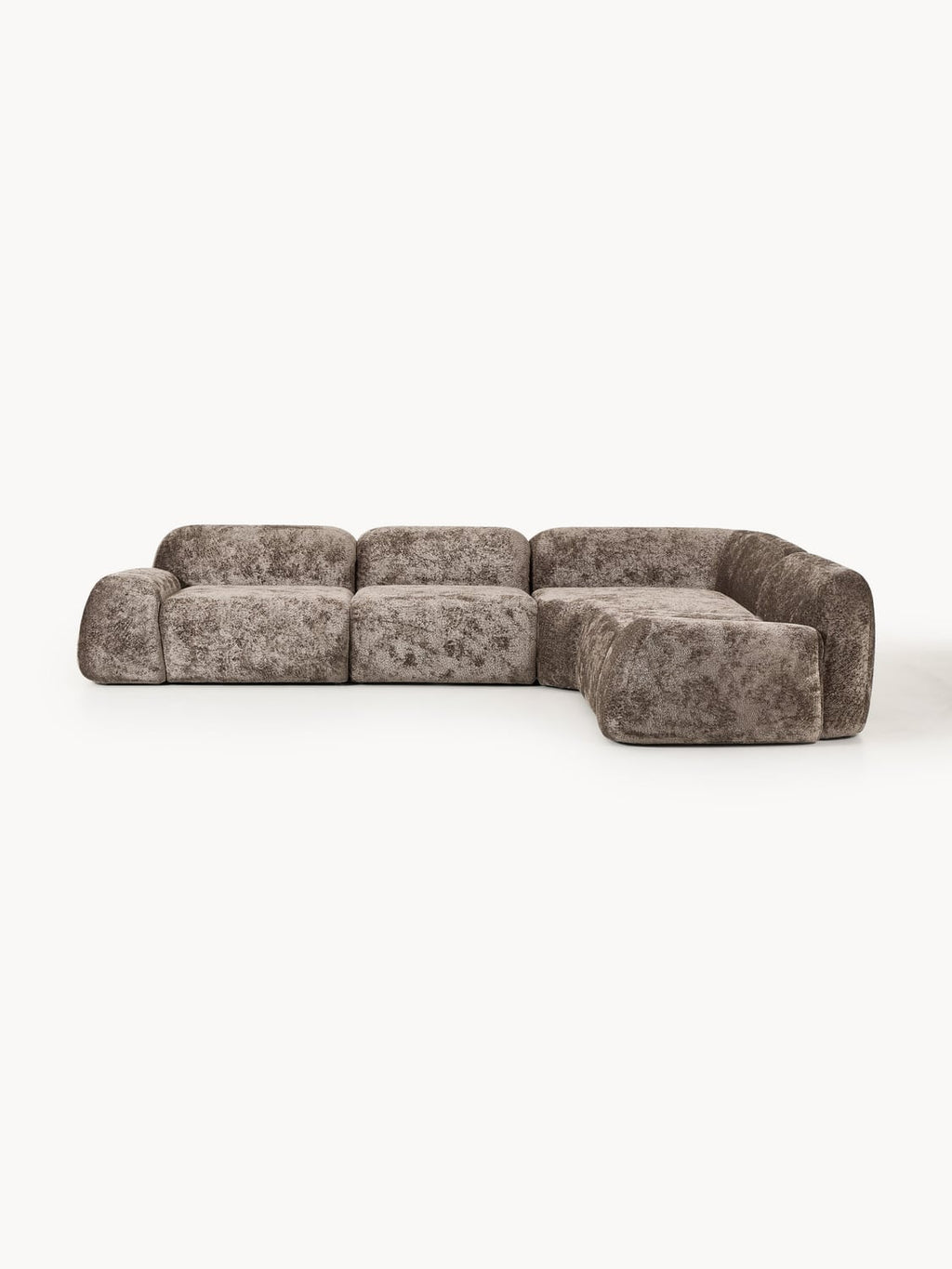 Wolke Modular Teddy Bouclé Corner Sofa (4-seater) — Taupe