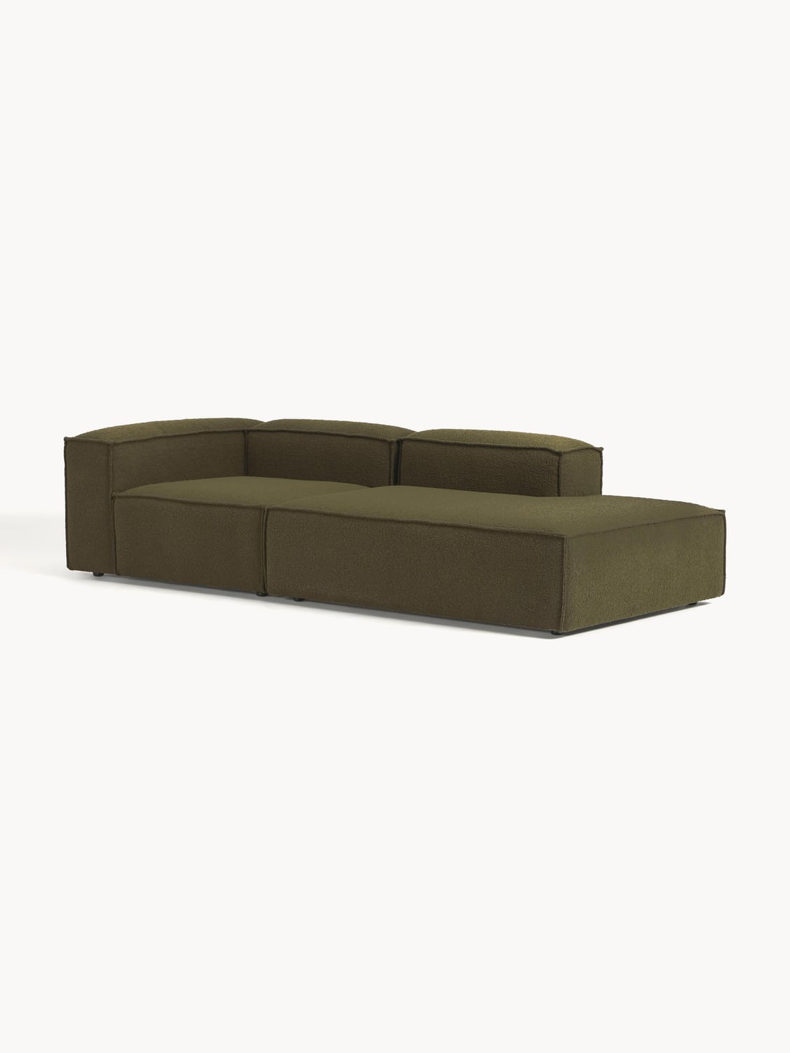 Lennon Modular Ottoman in Bouclé — Brown