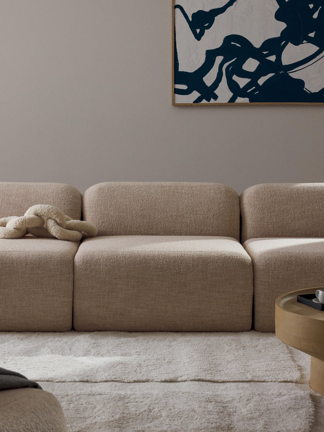 Wolke Bouclé Middle Module — Rose