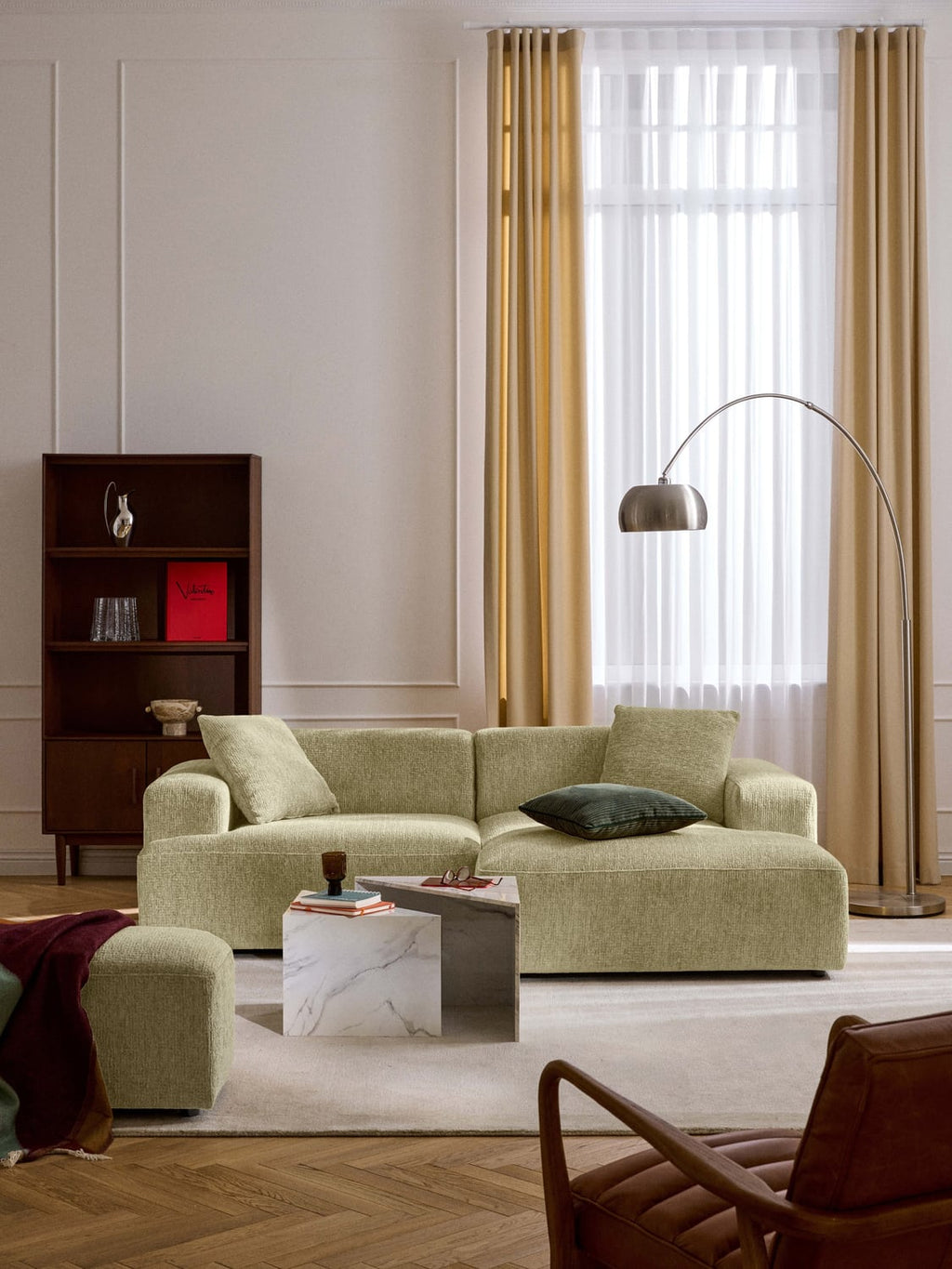 Melva Corner Sofa (3-seater) — Sand