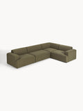 Melva Large Corner Sofa (4-seater) — Olive