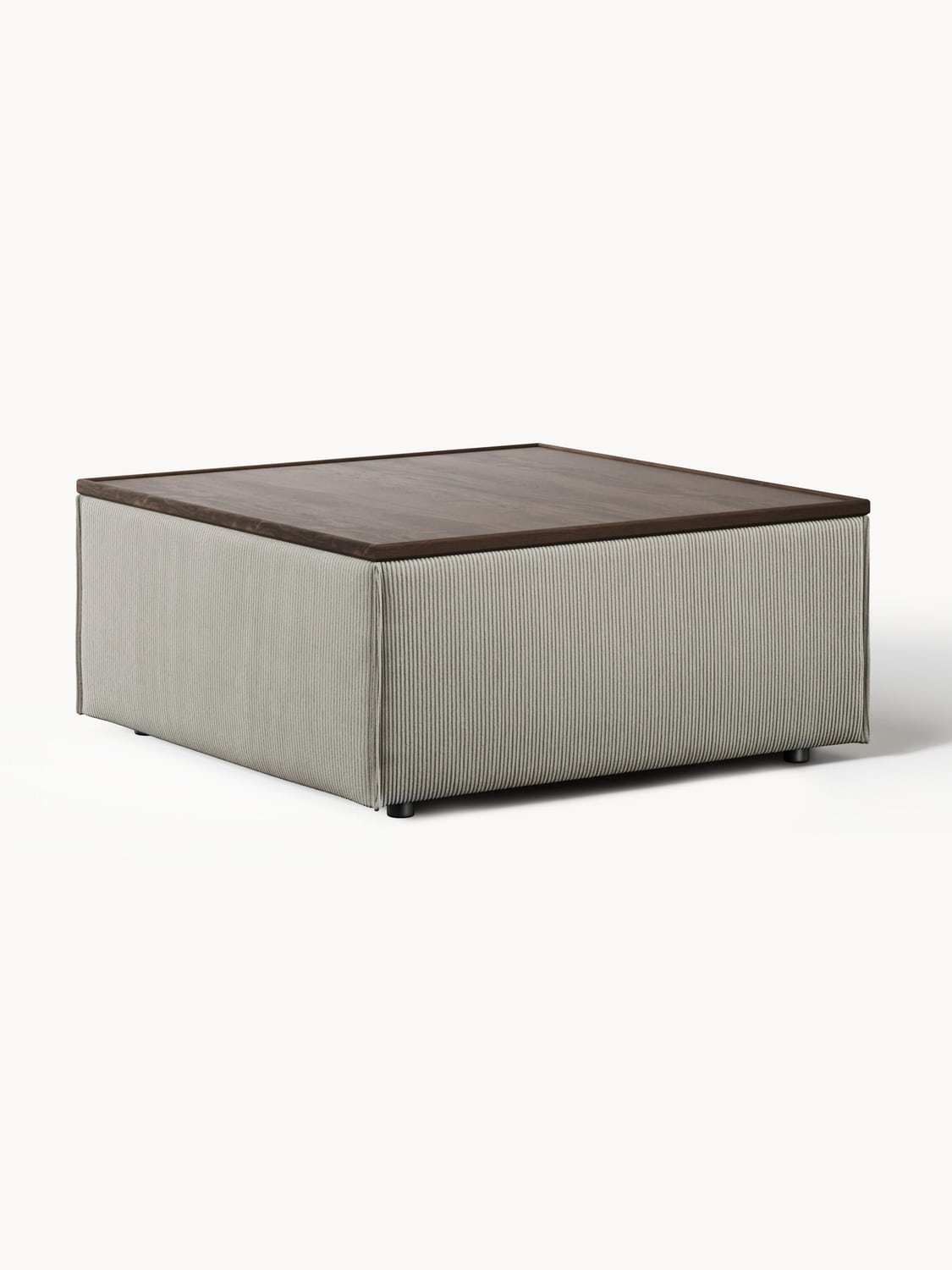 Lennon Sofa Ottoman in Corduroy with Storage — Mushroom