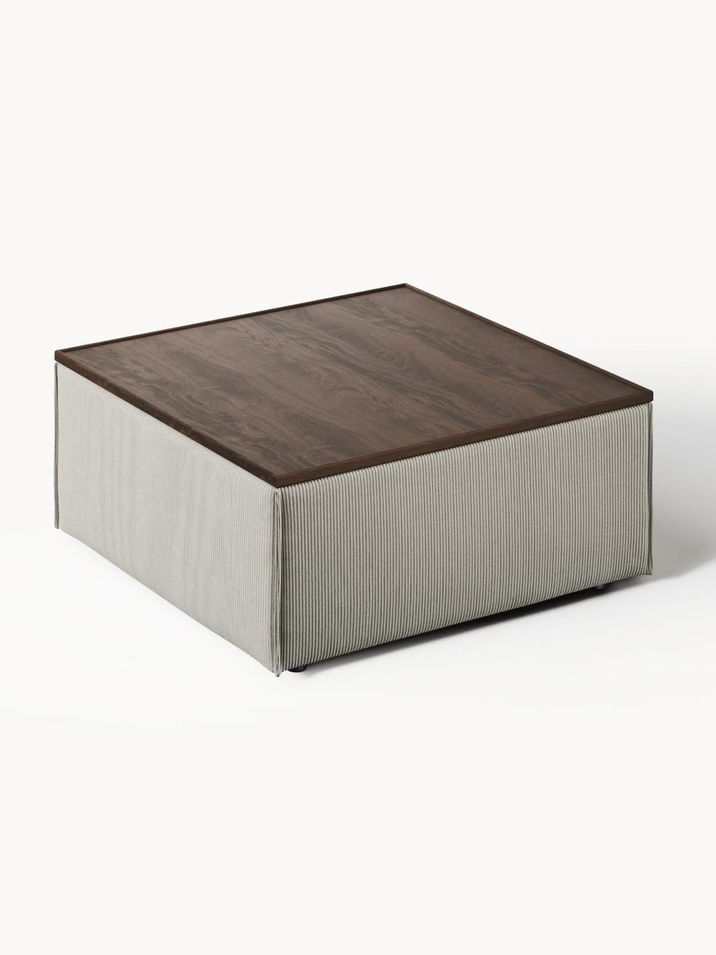 Lennon Sofa Ottoman in Corduroy with Storage — Mushroom
