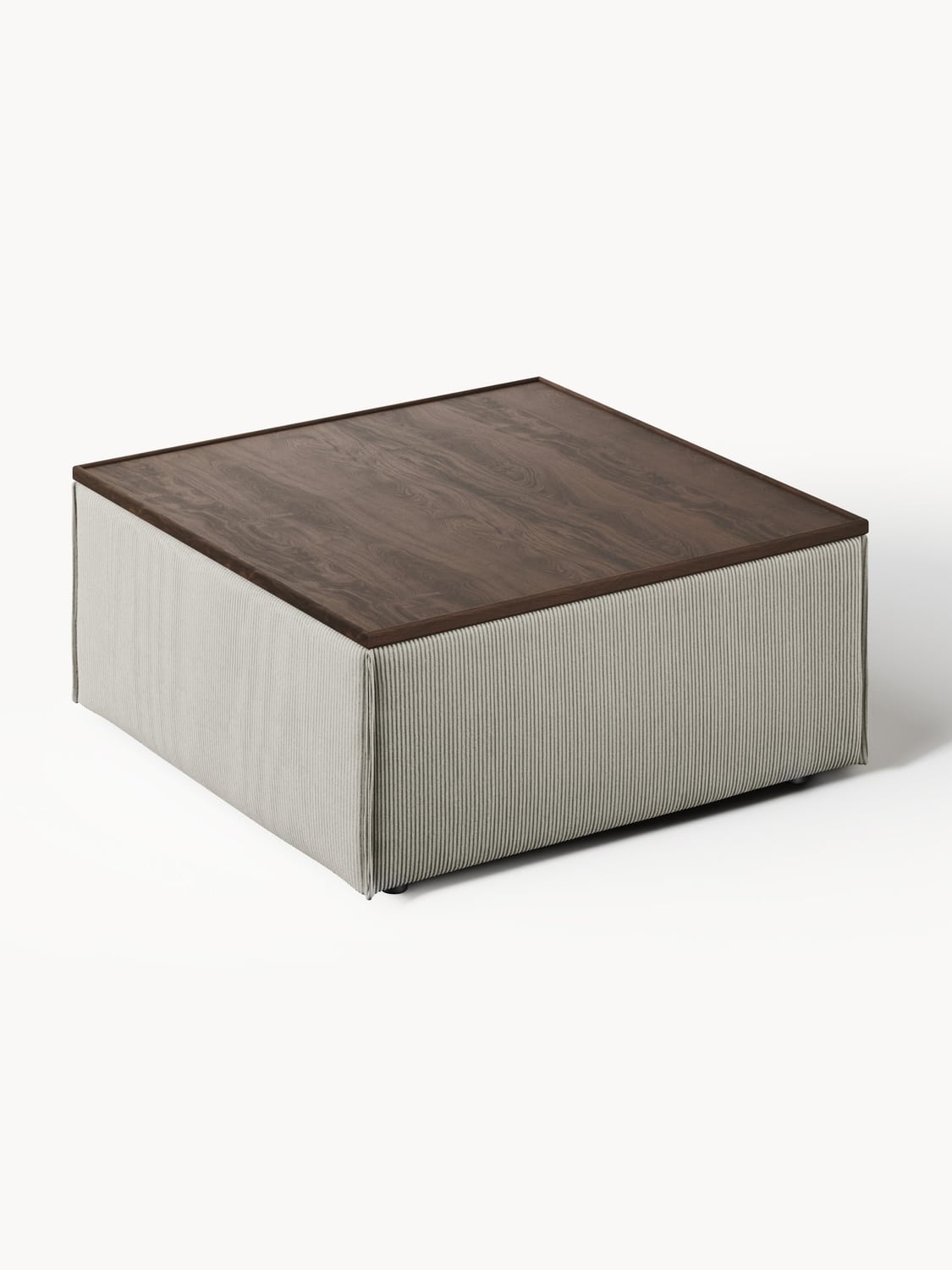 Lennon Sofa Ottoman in Corduroy with Storage — Mushroom