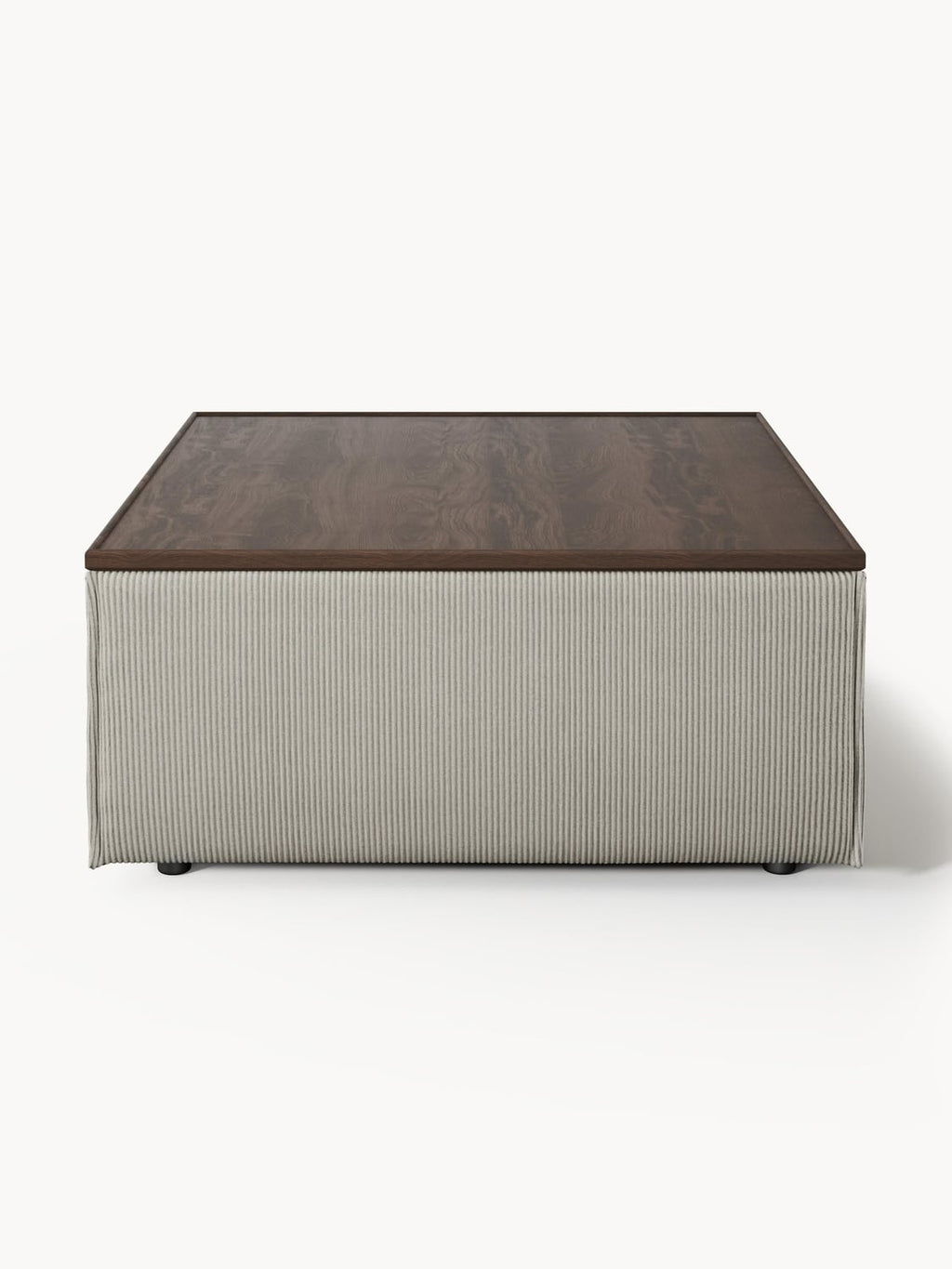Lennon Sofa Ottoman in Corduroy with Storage — Mushroom