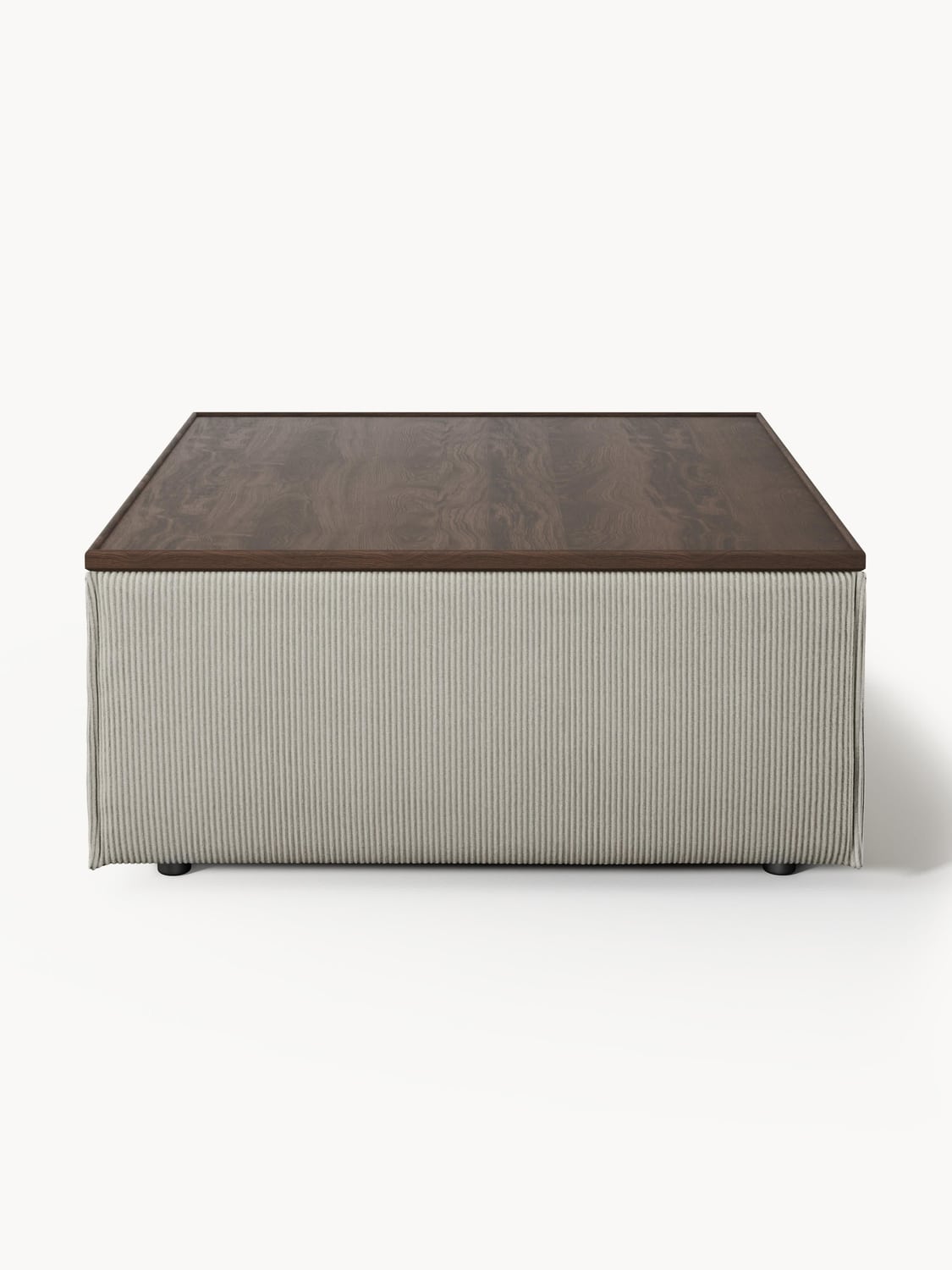 Lennon Sofa Ottoman in Corduroy with Storage — Mushroom