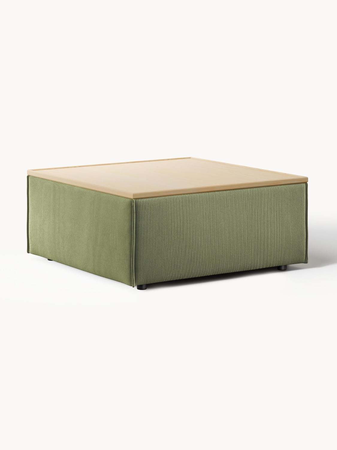 Lennon Sofa Ottoman in Corduroy with Storage — Clay