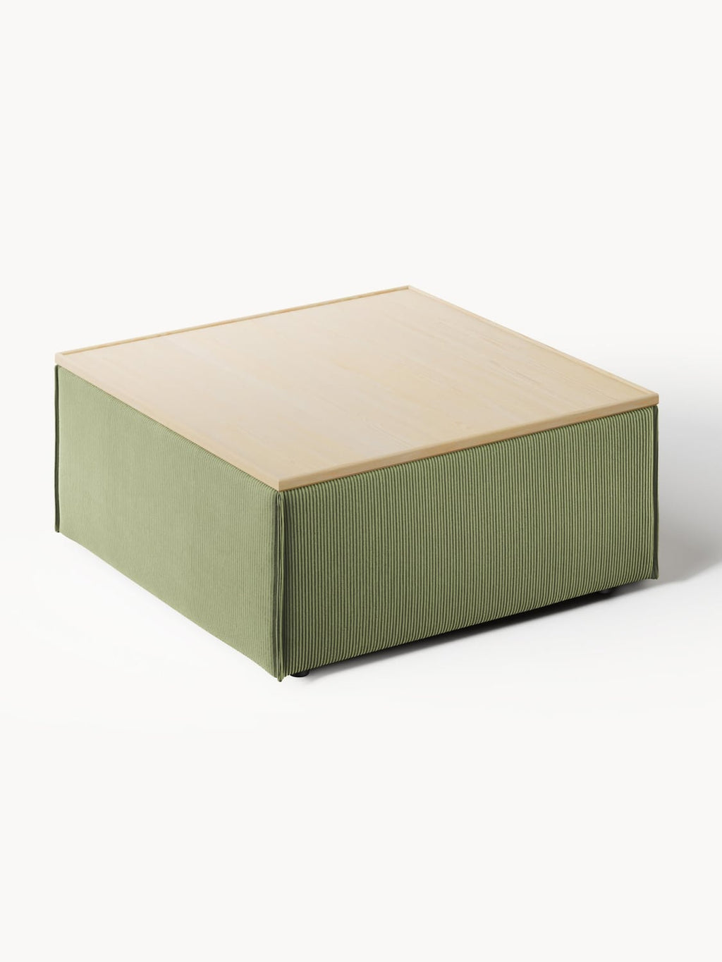 Lennon Sofa Ottoman in Corduroy with Storage — Clay
