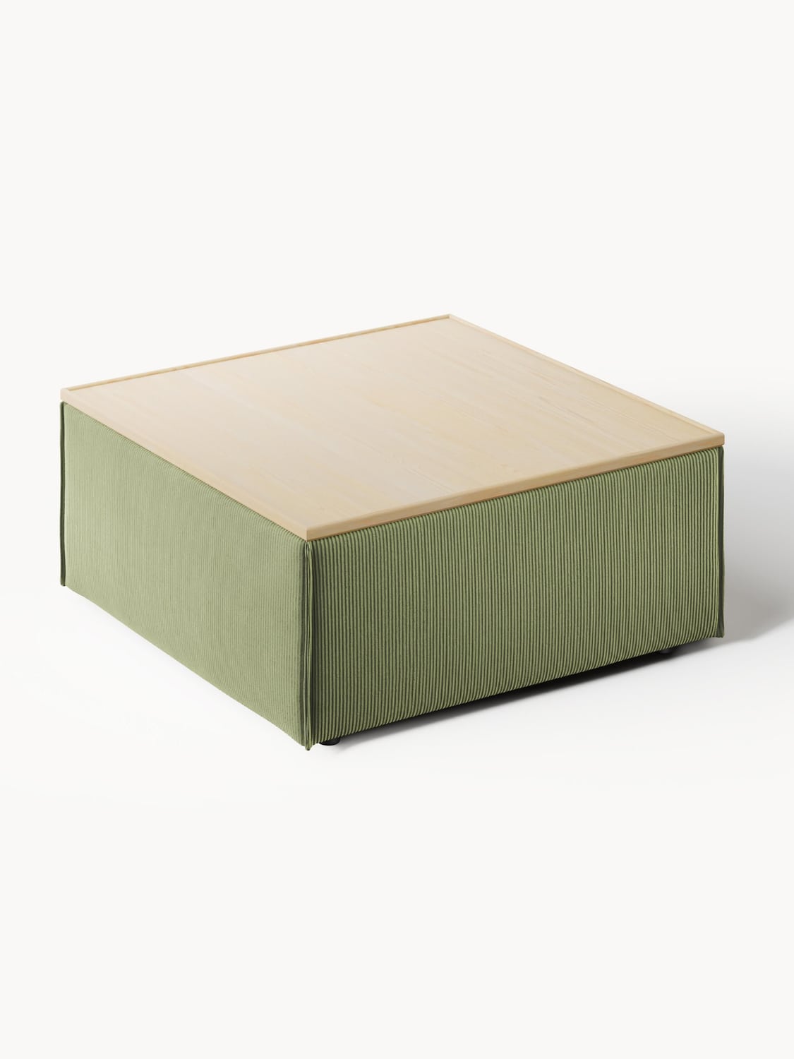 Lennon Sofa Ottoman in Corduroy with Storage — Clay