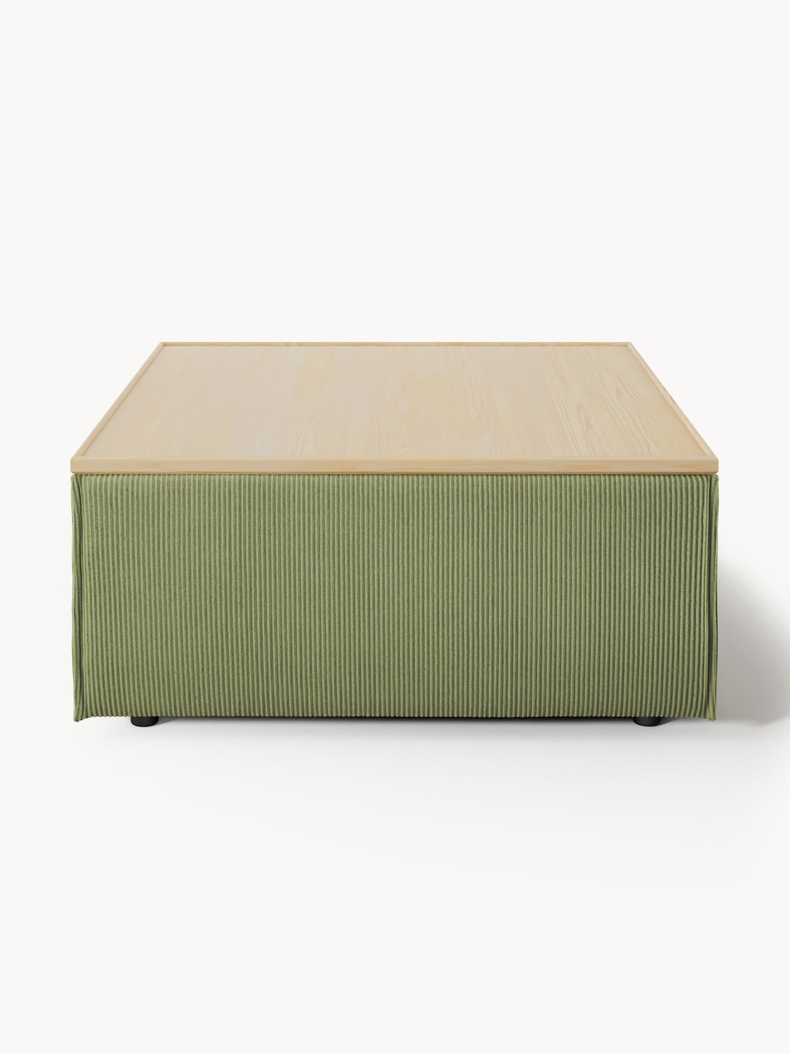 Lennon Sofa Ottoman in Corduroy with Storage — Clay