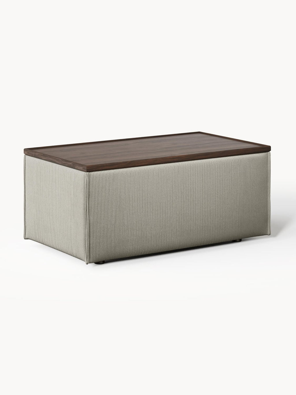 Lennon Sofa Ottoman in Corduroy with Storage — Fawn