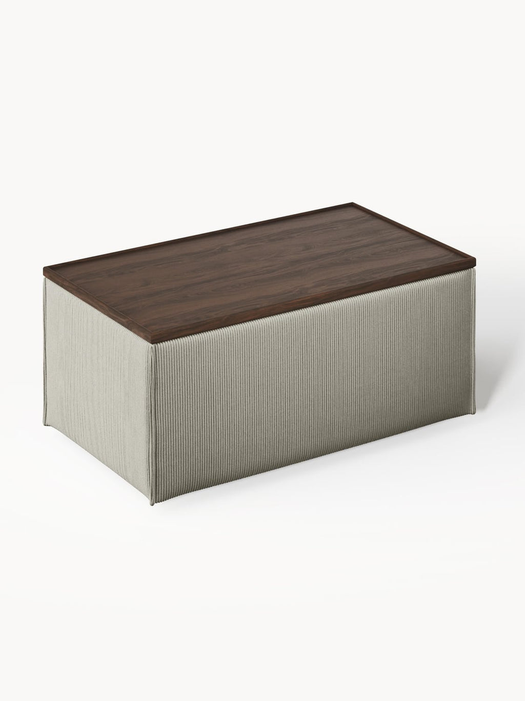 Lennon Sofa Ottoman in Corduroy with Storage — Fawn