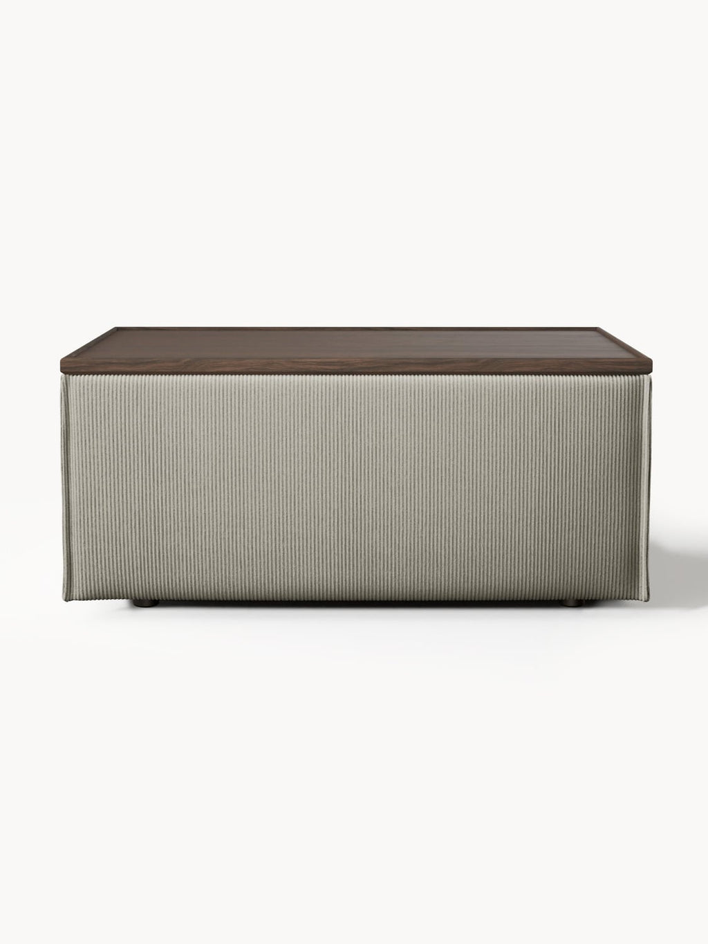Lennon Sofa Ottoman in Corduroy with Storage — Fawn