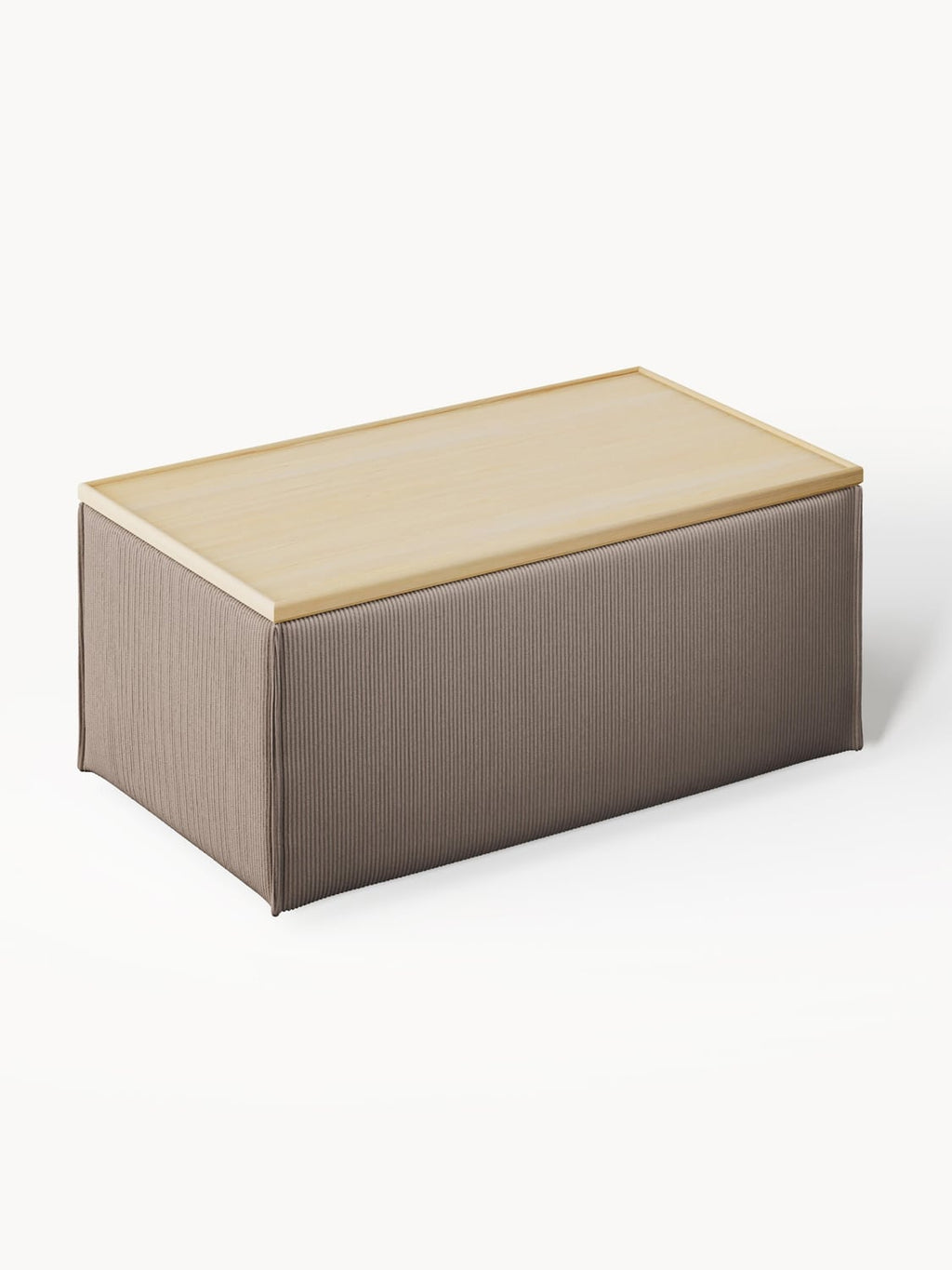 Lennon Sofa Ottoman in Corduroy with Storage — Driftwood