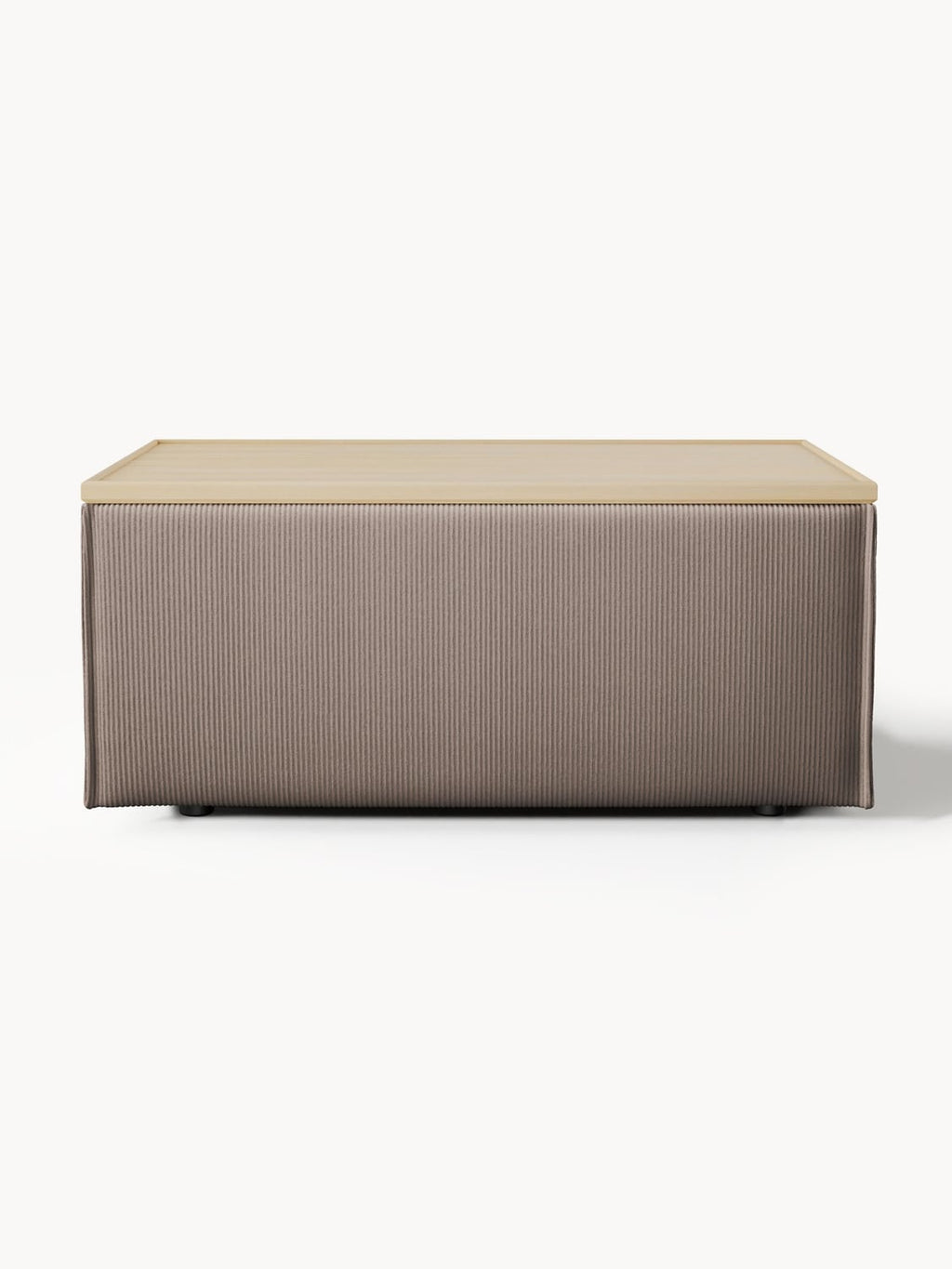 Lennon Sofa Ottoman in Corduroy with Storage — Driftwood