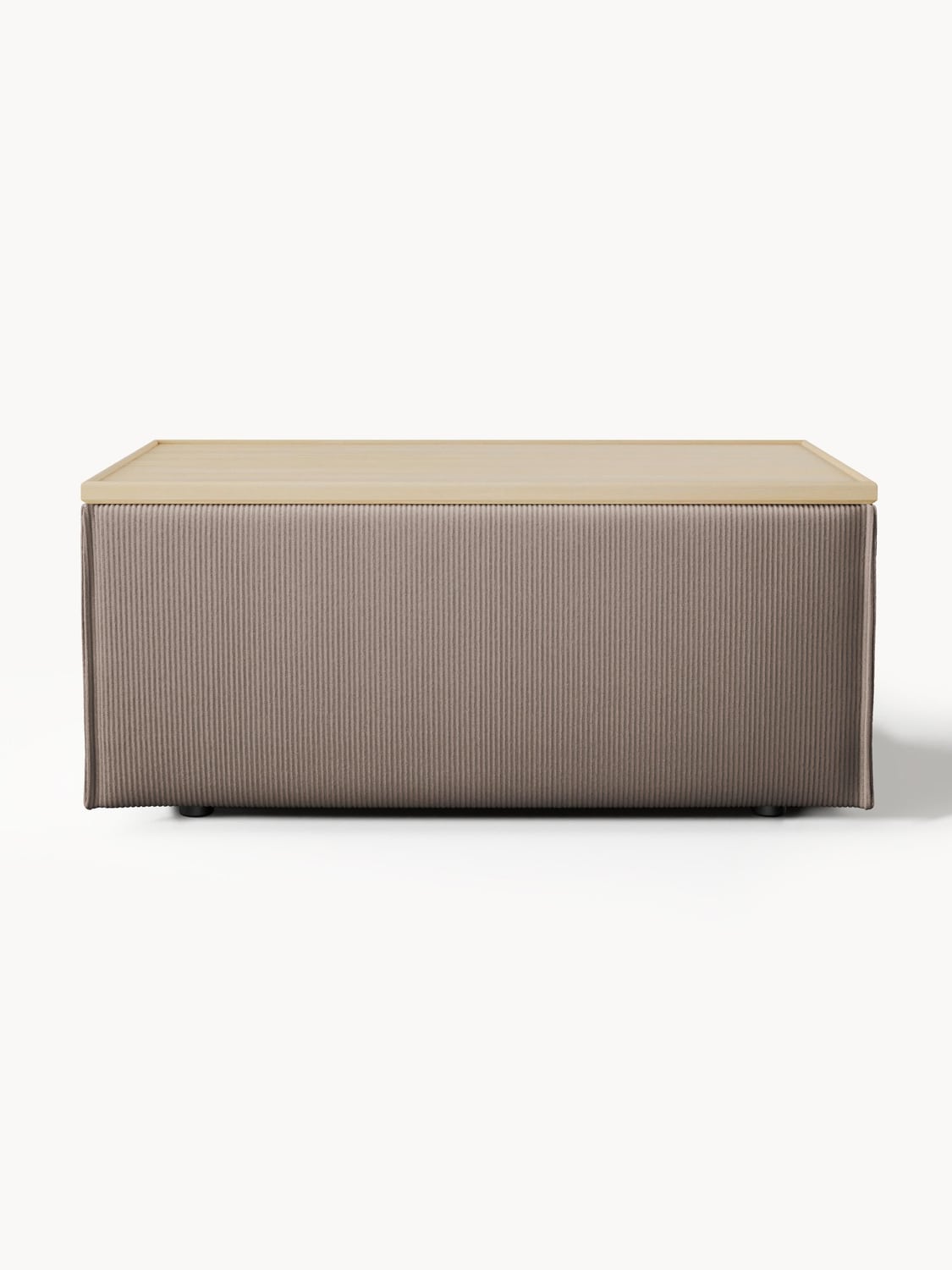 Lennon Sofa Ottoman in Corduroy with Storage — Driftwood