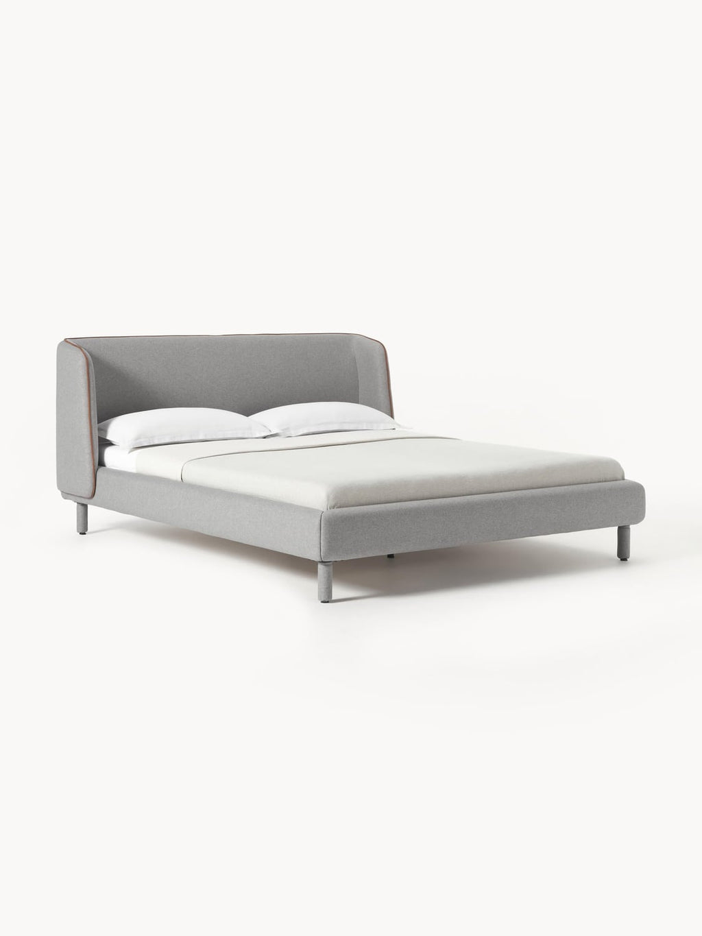Luma Upholstered Bed with Headboard — Lilac