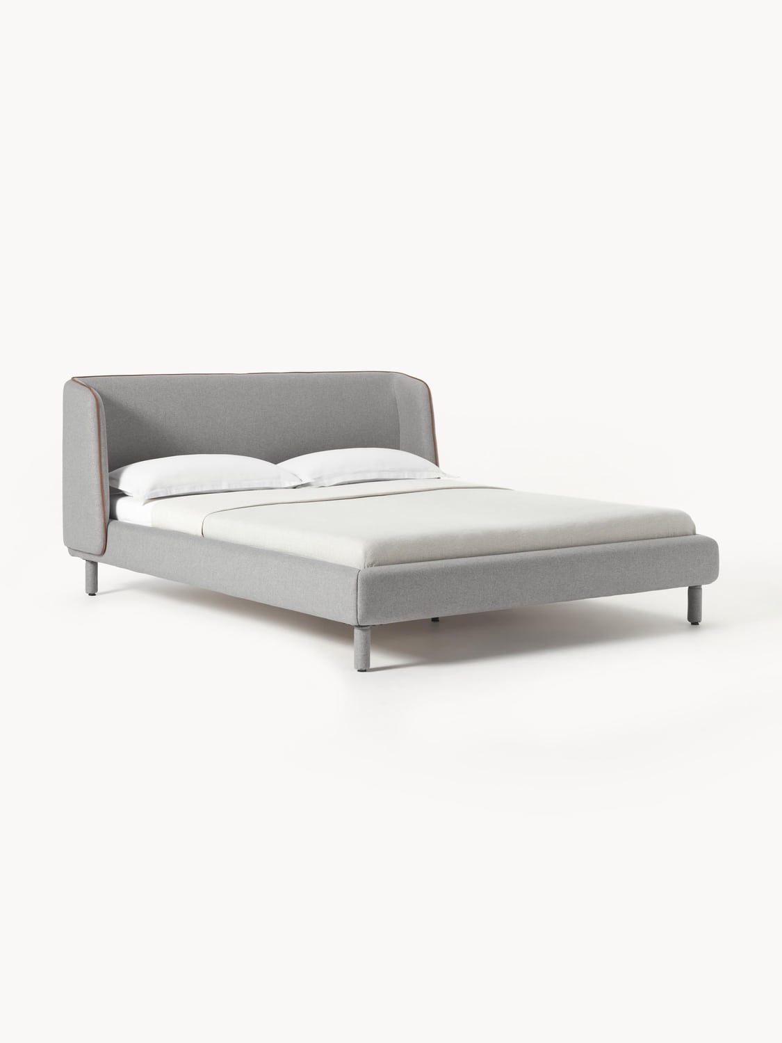 Luma Upholstered Bed with Headboard — Lilac
