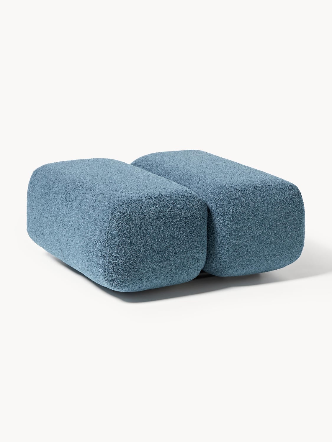 Caterpillar Teddy Upholstered Stool — Teal